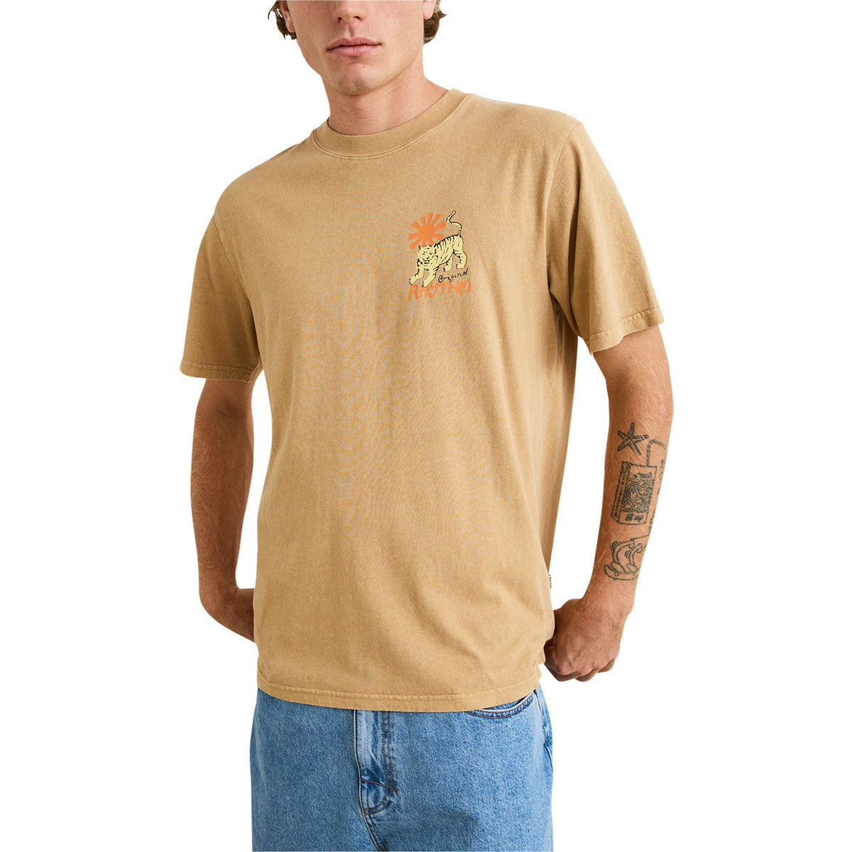 Rhythm Tiger Vintage T-Shirt - Sand