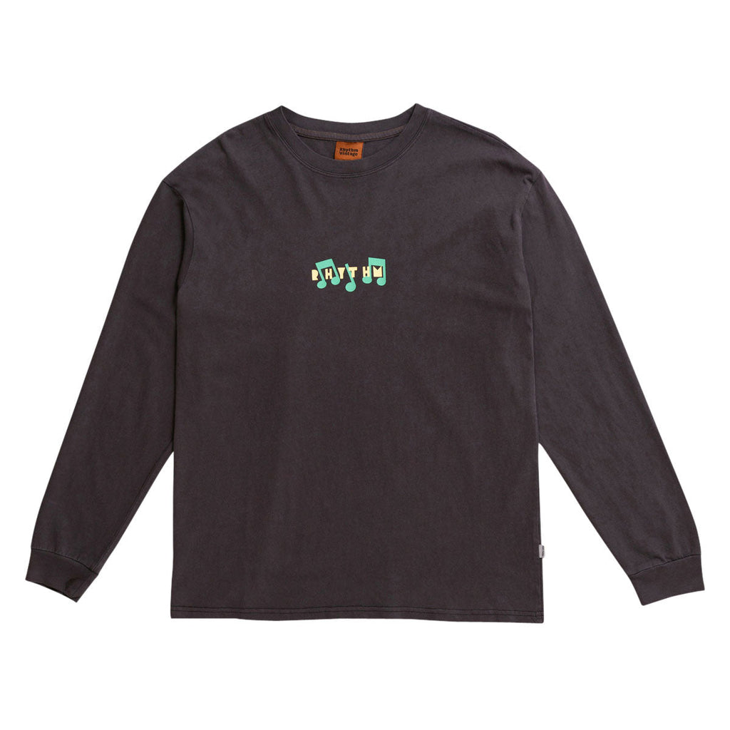 Rhythm Radio Sounds Vintage Long Sleeve T-Shirt - Vintage Black