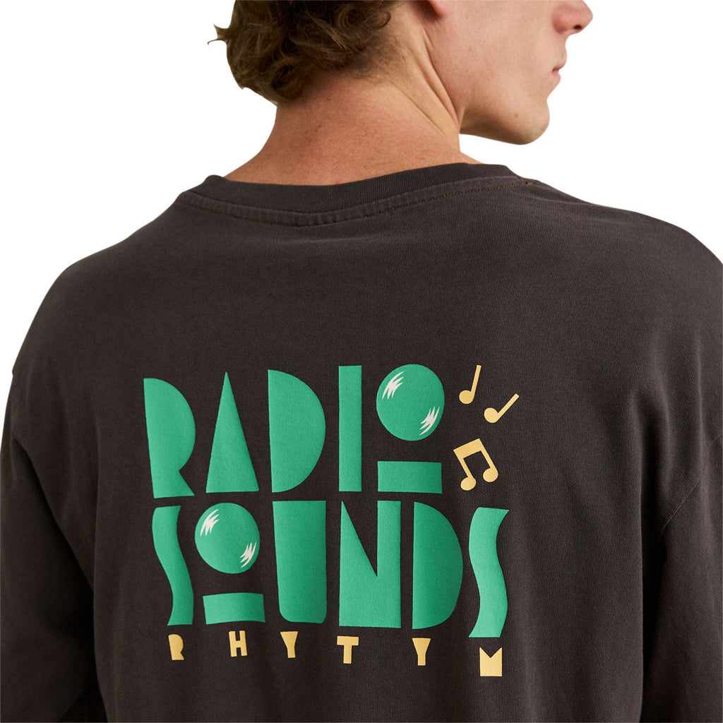 Rhythm Radio Sounds Vintage Long Sleeve T-Shirt - Vintage Black