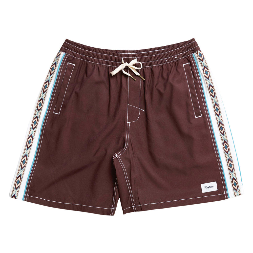 Rhythm Panel Stripe Boardshorts - Chestnut