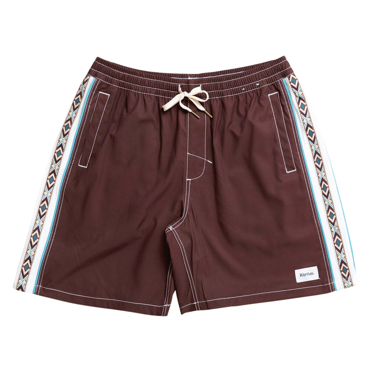 Rhythm Panel Stripe Boardshorts - Chestnut