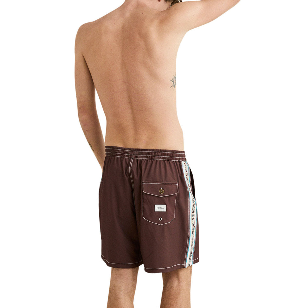 Rhythm Panel Stripe Boardshorts - Chestnut