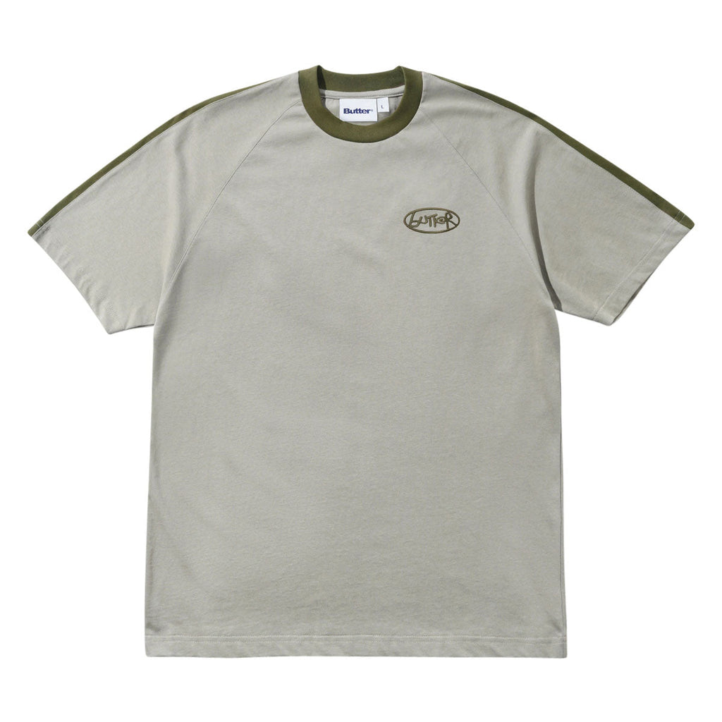 Butter Goods Abseil Panel T-Shirt - Cement/Moss