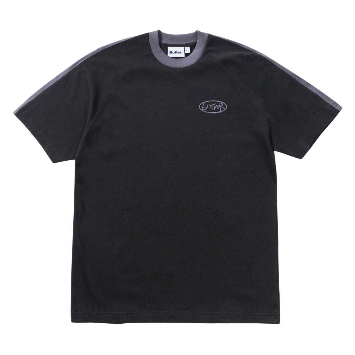 Butter Goods Abseil Panel T-Shirt - Black/Slate