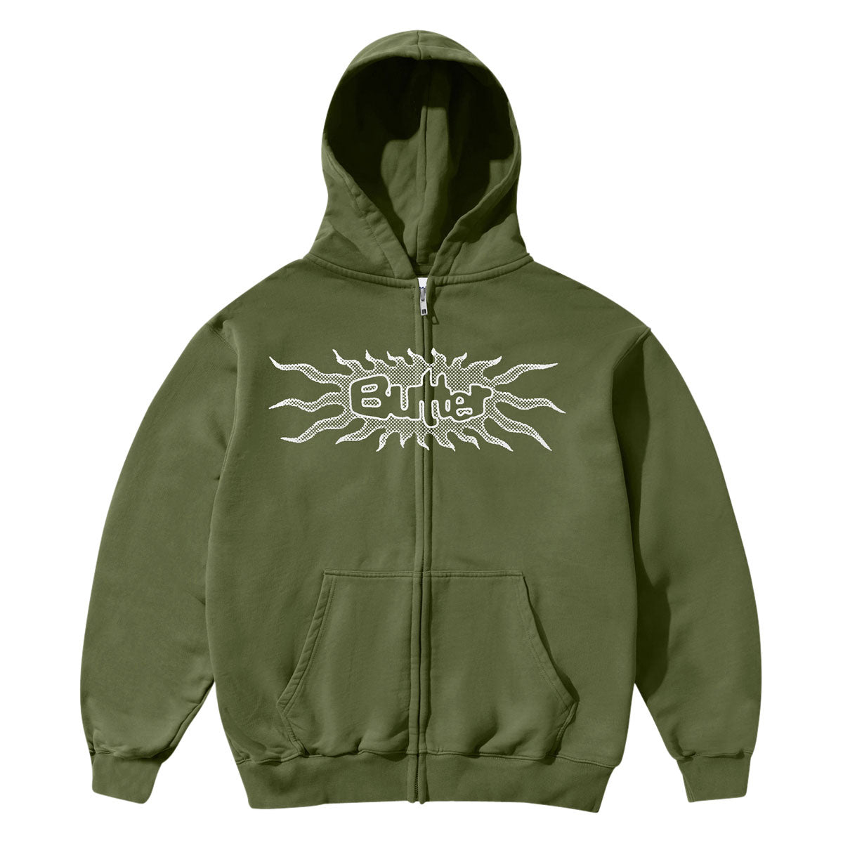 Butter Goods Solar Zip-Thru Hoodie - Army