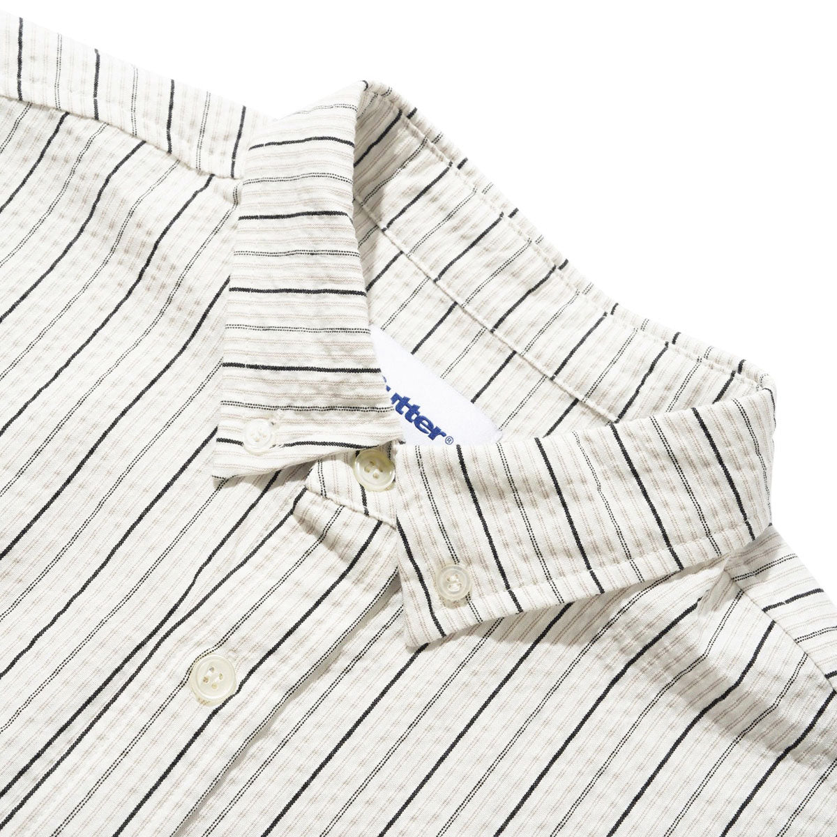 Butter Goods Seersucker Long Sleeve Shirt - White