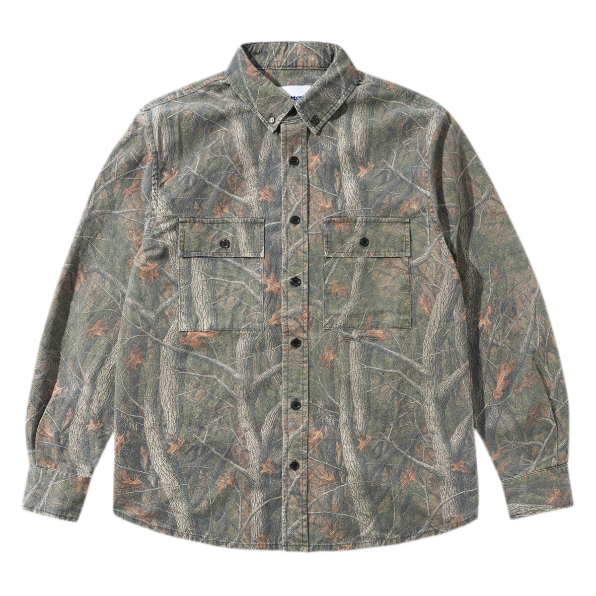 Butter Goods Yard Long Sleeve Shirt - Forest Camo