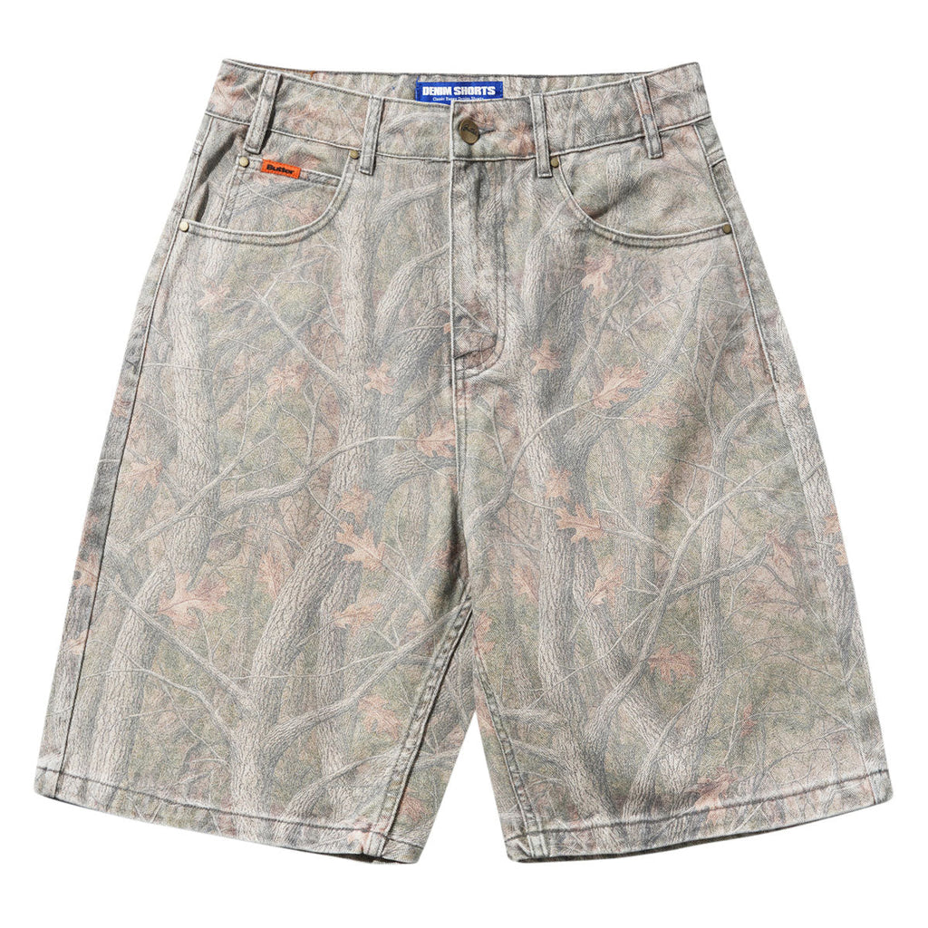 Butter Goods Baggy Denim Shorts - Forest Camo