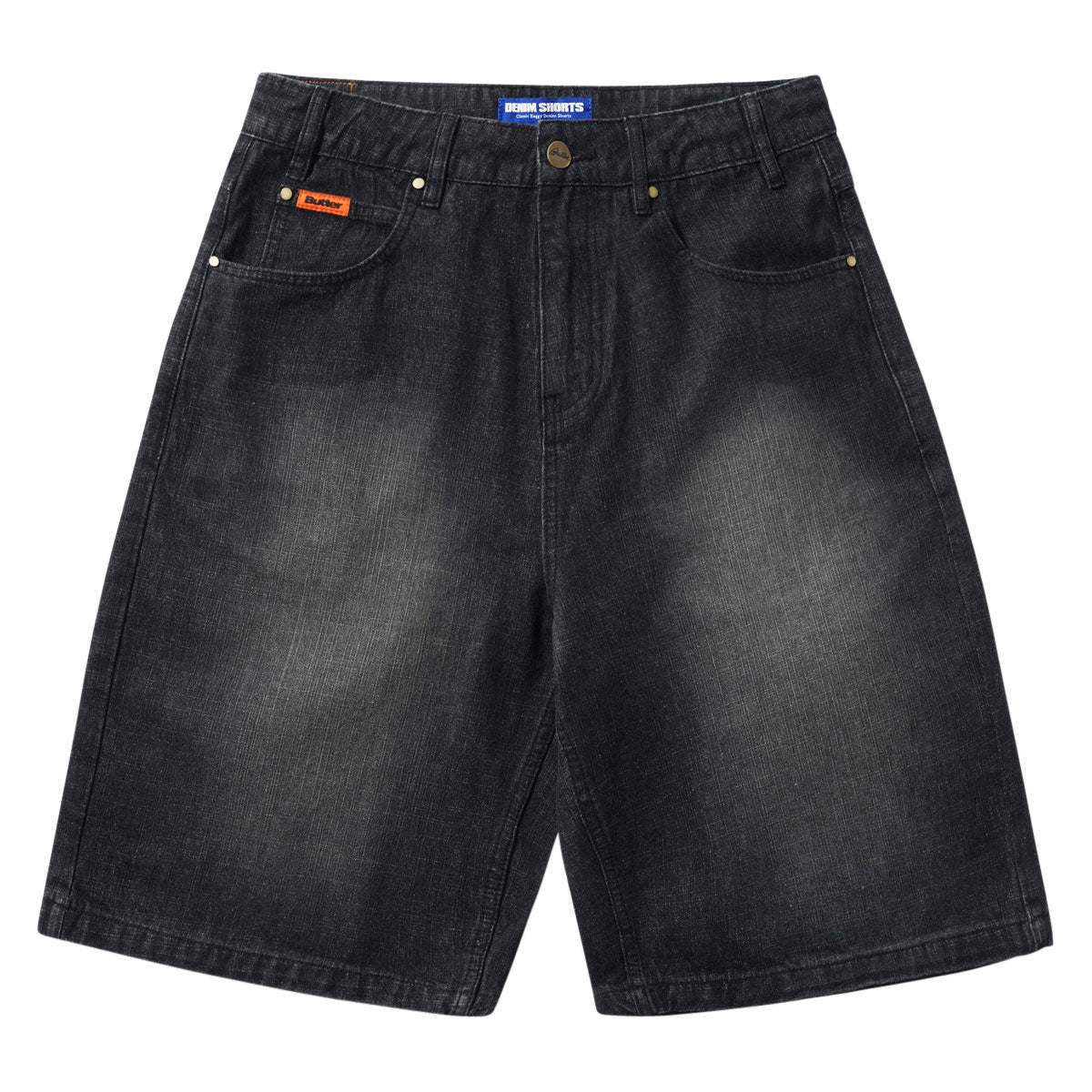 Butter Goods Baggy Denim Shorts - Slub Black