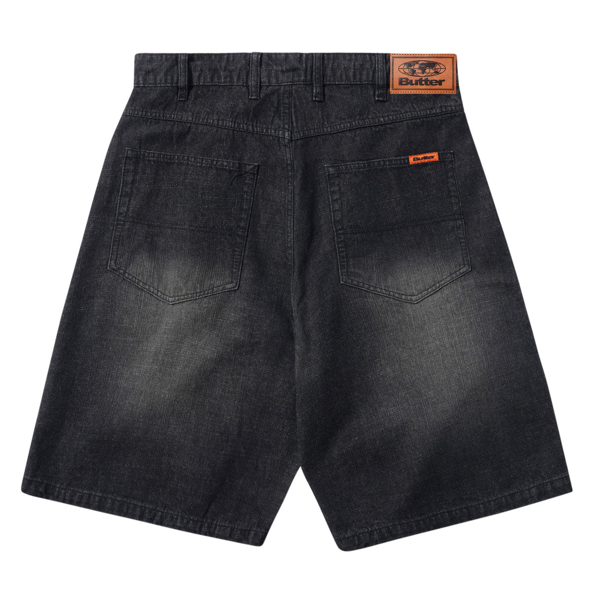 Butter Goods Baggy Denim Shorts - Slub Black