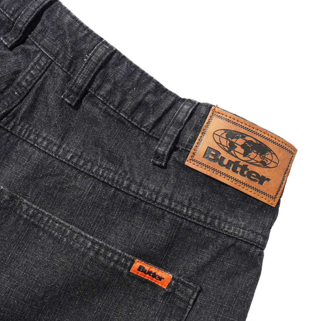Butter Goods Baggy Denim Shorts - Slub Black