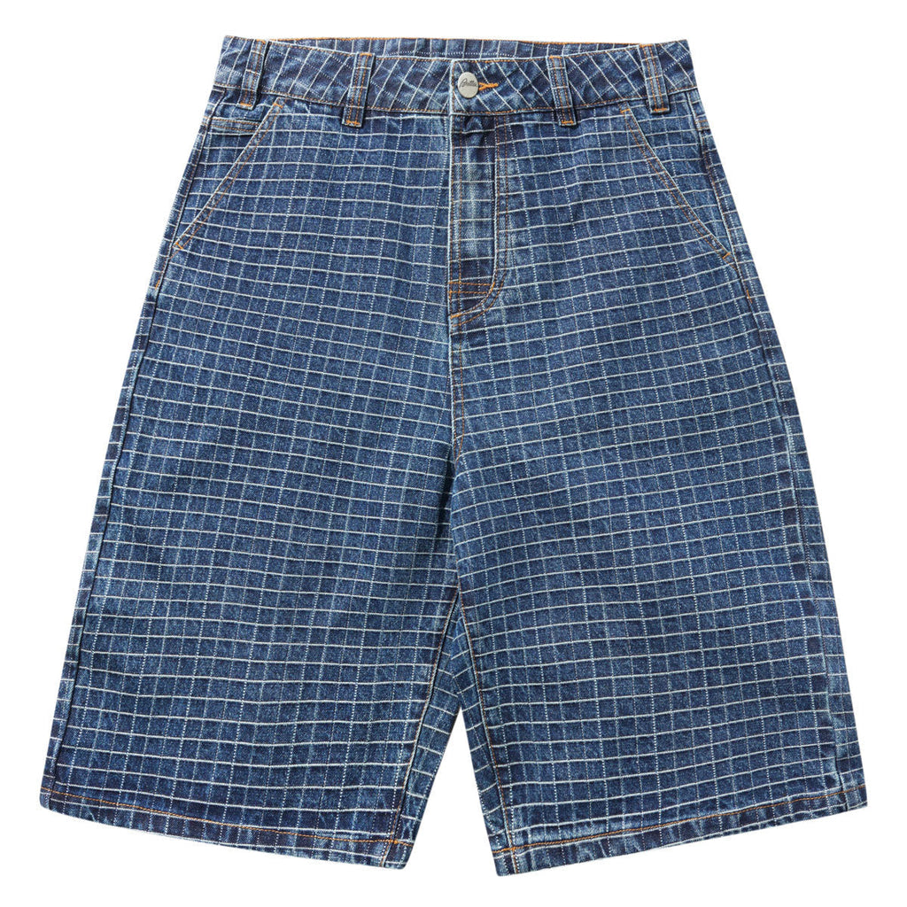Butter Goods Big Grid Denim Shorts - Indigo