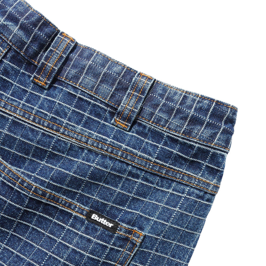 Butter Goods Big Grid Denim Shorts - Indigo