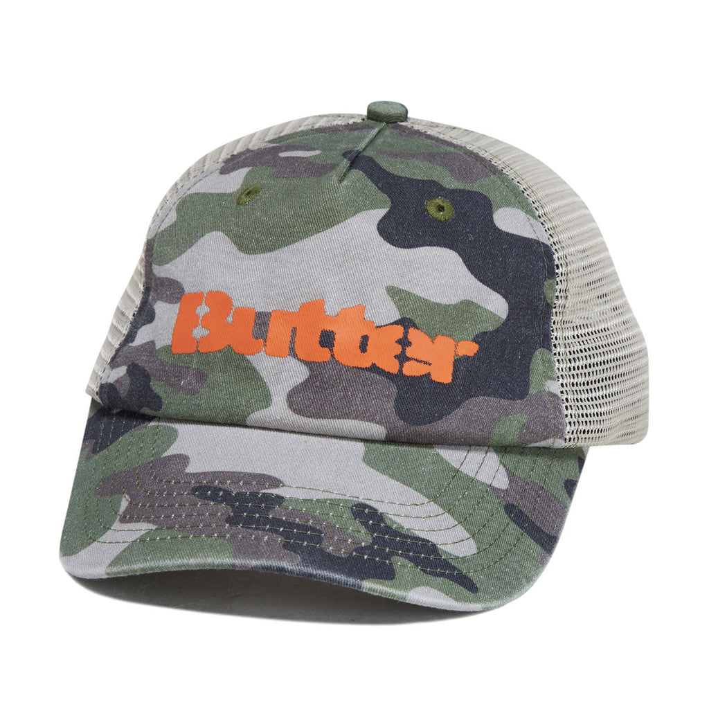 Butter Goods Stencil Trucker Hat - Camo