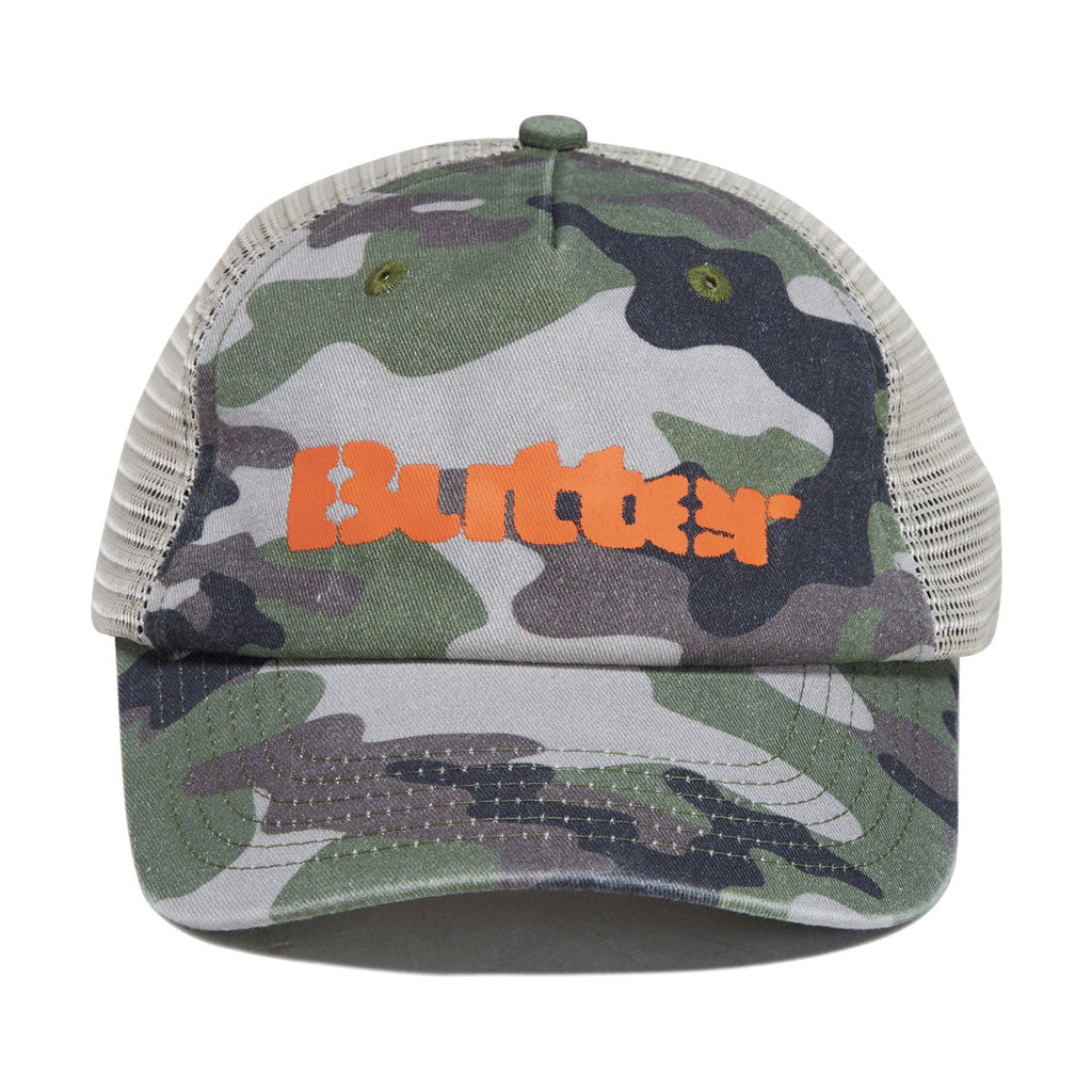 Butter Goods Stencil Trucker Hat - Camo