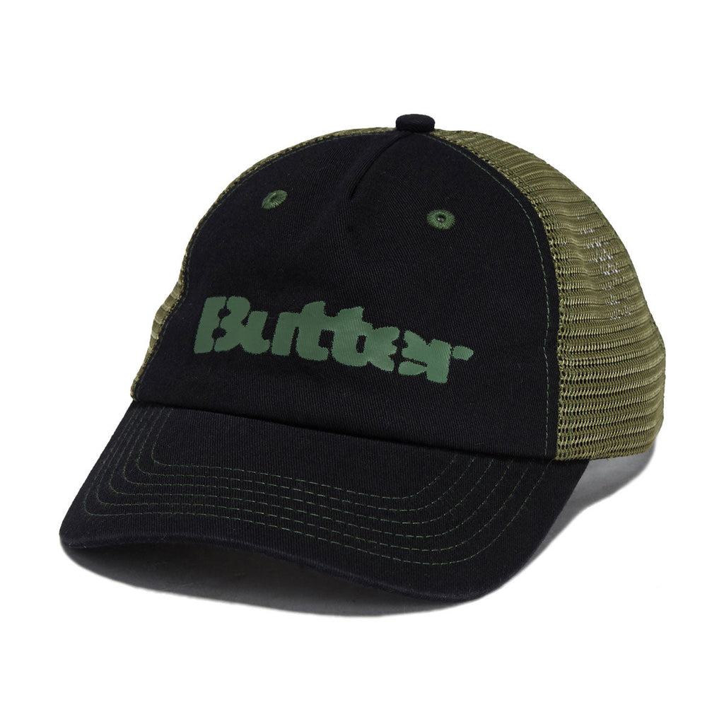 Butter Goods Stencil Trucker Hat - Black