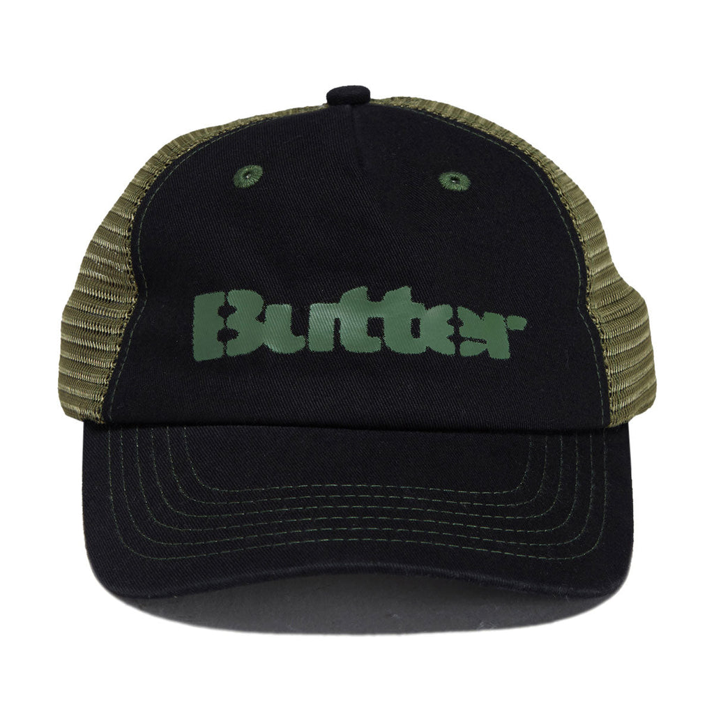 Butter Goods Stencil Trucker Hat - Black