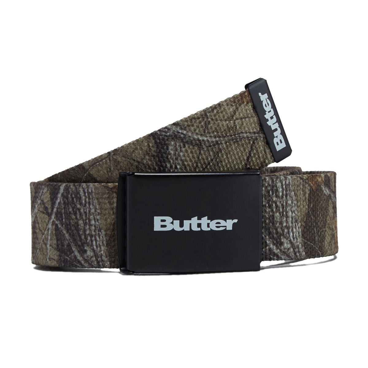 Butter Goods Logo Woven Belt - Forest Camo