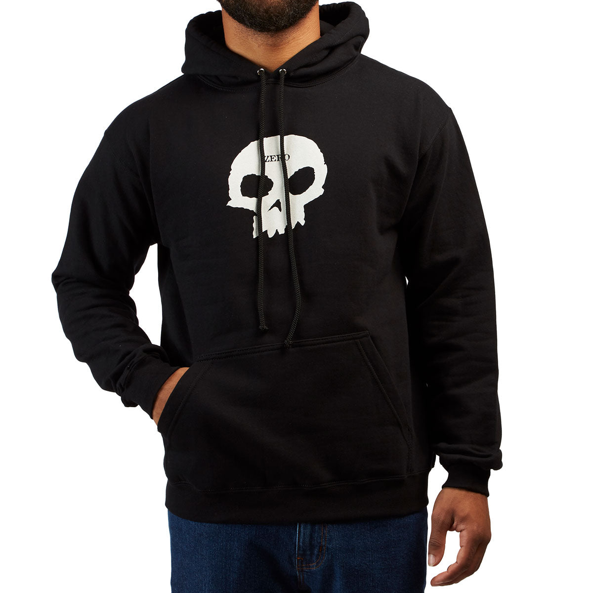 Zero Single Skull Hoodie - Black