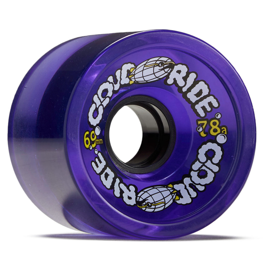 Cloud Ride Cruiser 78a Longboard Wheels - Clear Purple - 69mm