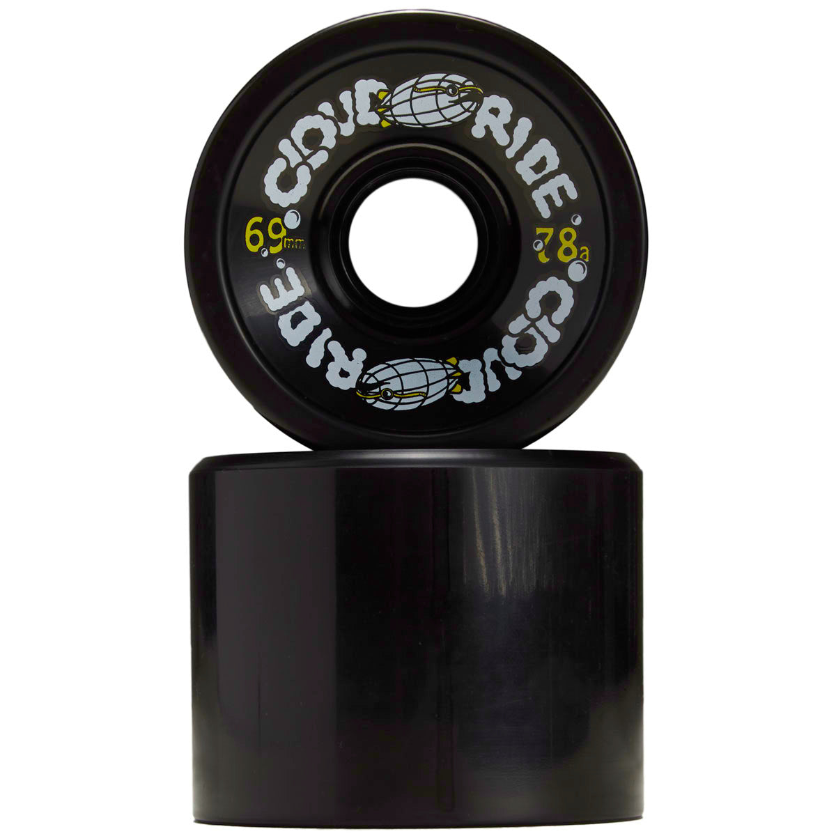 Cloud Ride Cruiser 78a Longboard Wheels - Black - 69mm
