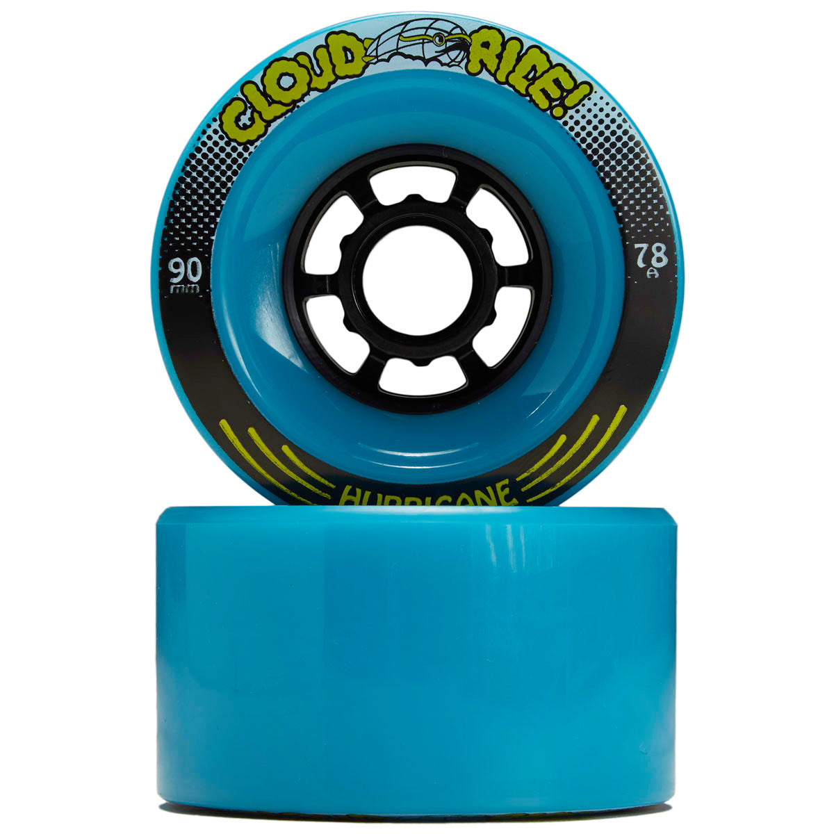 Cloud Ride Hurricanes 78a Longboard Wheels - Blue - 90mm