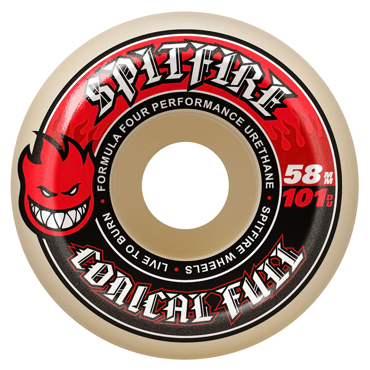 Spitfire F4 101d Conical Full Skateboard Wheels - 58mm
