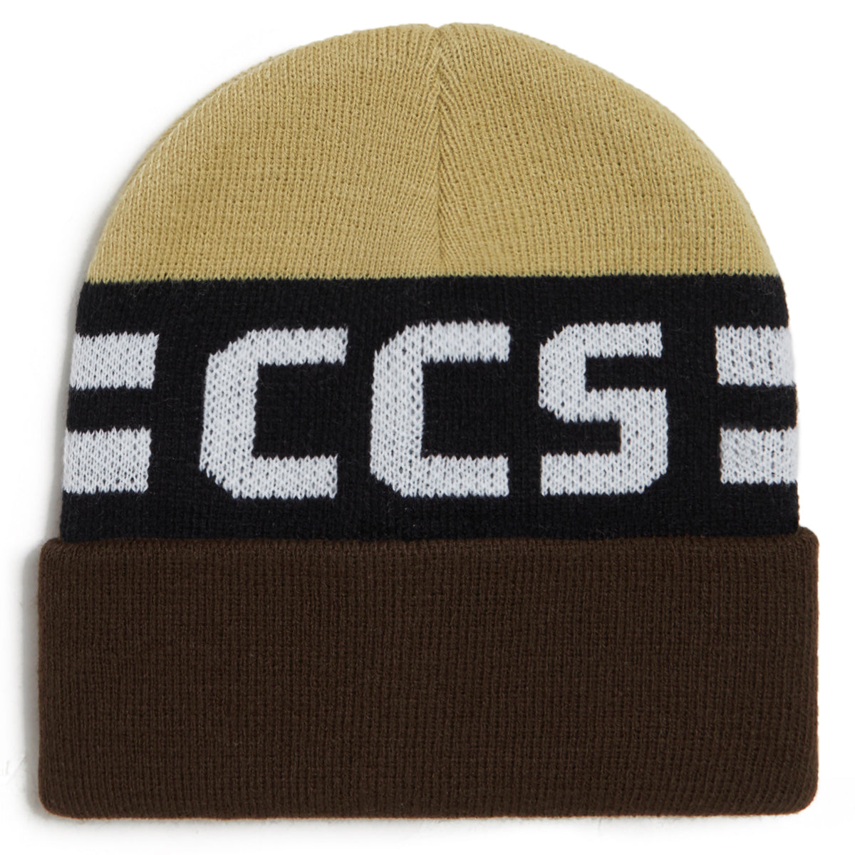 CCS Blockletters Beanie - Brown/Tan