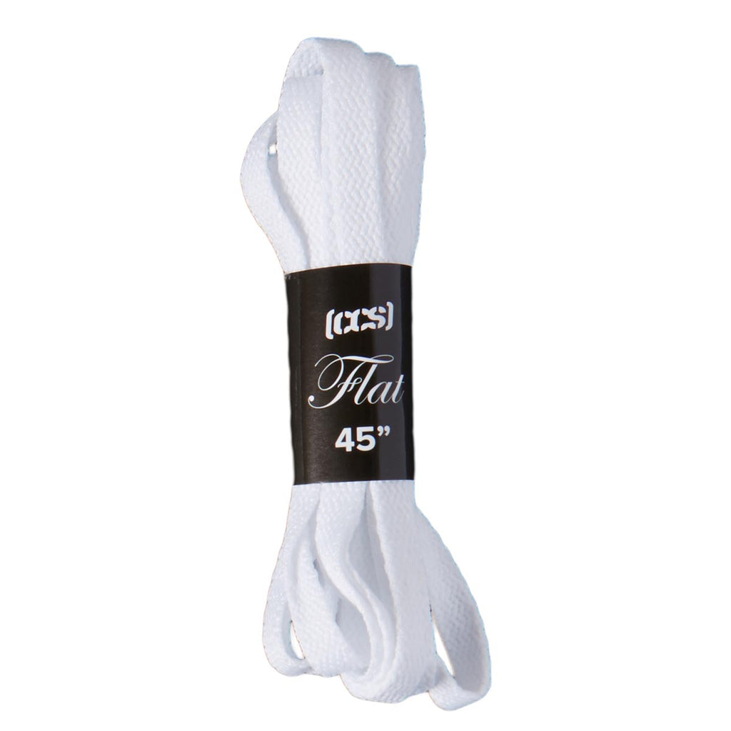 CCS Flat Shoelaces - White