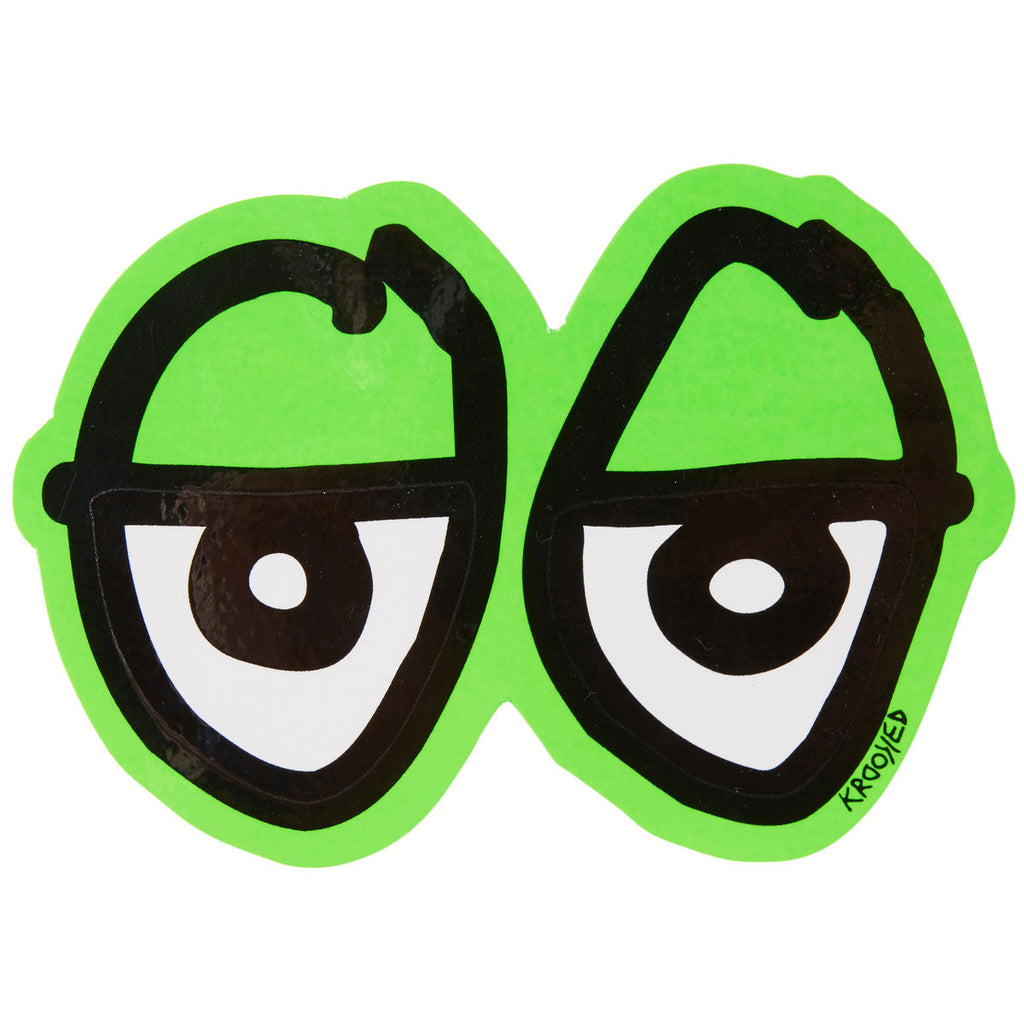 Krooked Eyes Di-Cut MD Sticker - Green