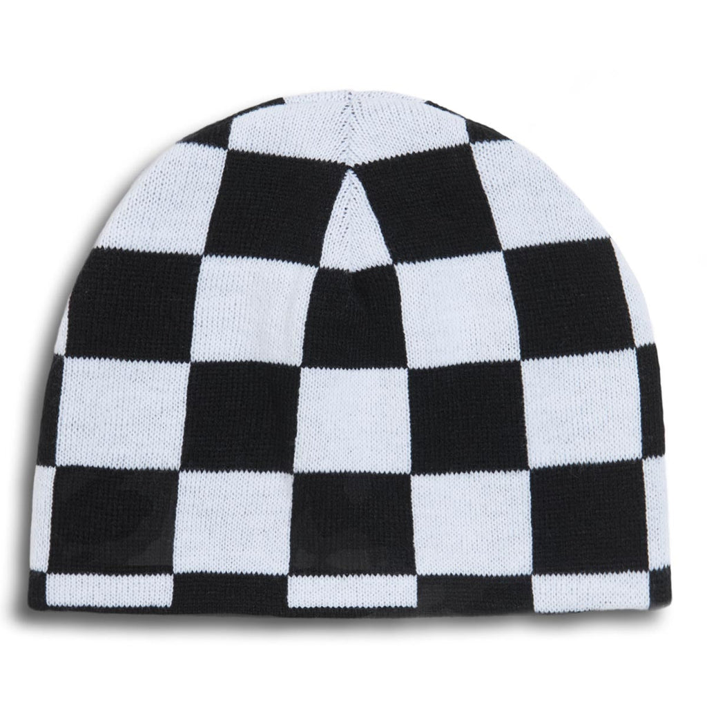 CCS Reversible Checkerboard Skully Beanie - Black/White