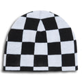 CCS Reversible Checkerboard Skully Beanie - Black/White