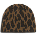 CCS Reversible Leopard Skully Beanie - Brown
