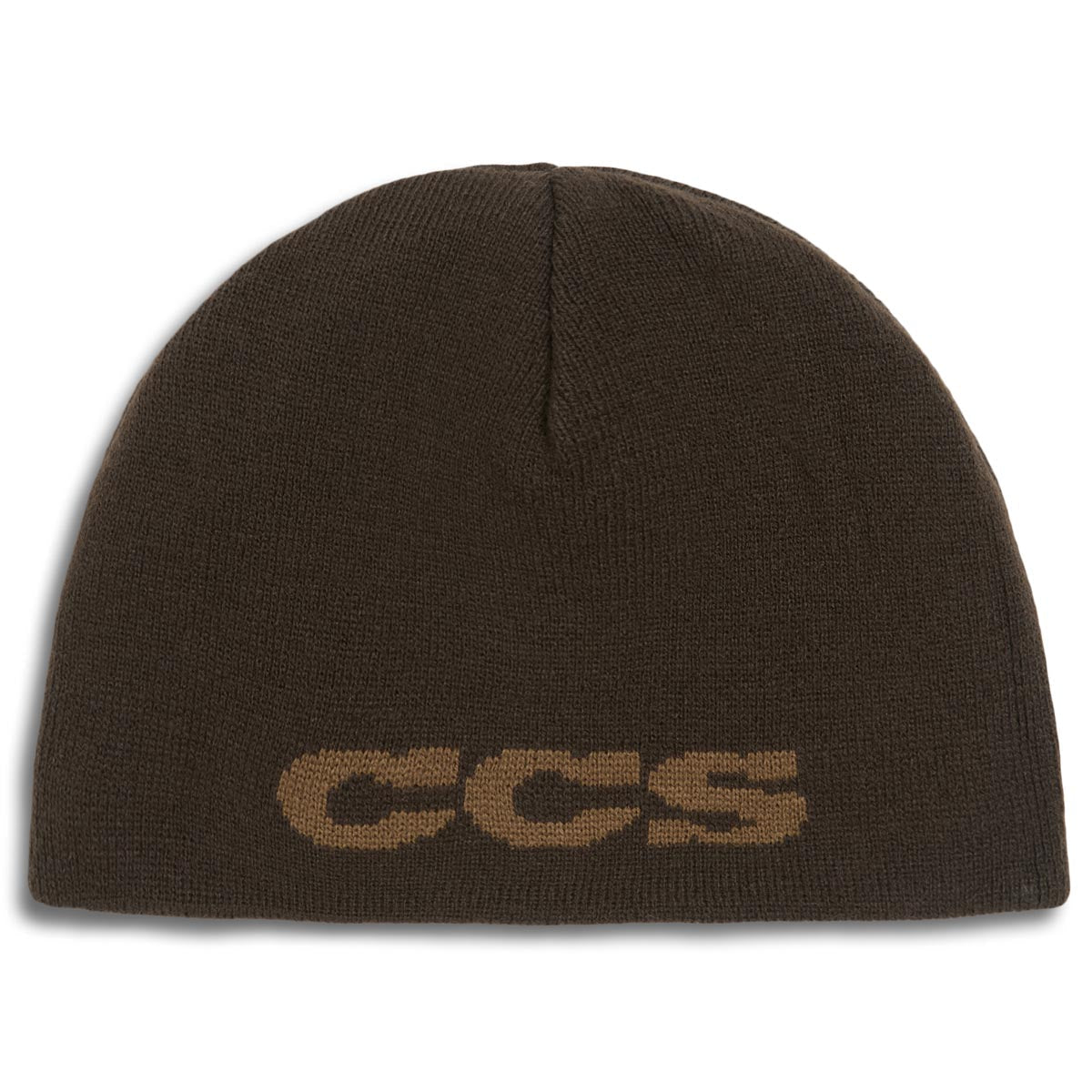 CCS Reversible Leopard Skully Beanie - Brown
