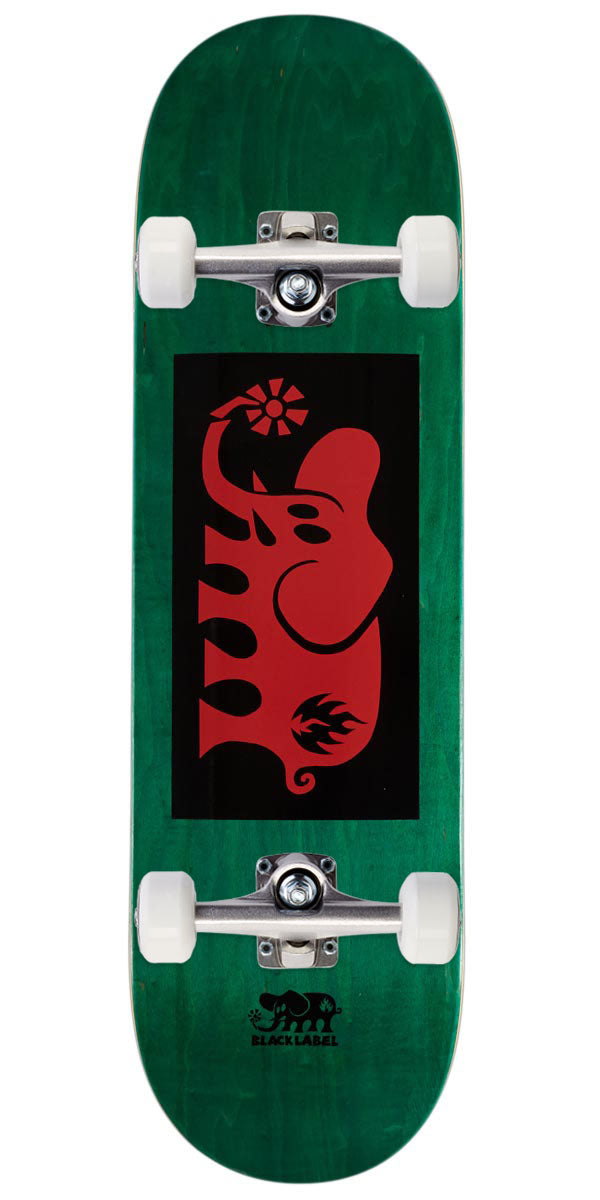 Black Label Elephant Block Skateboard Complete - Red - 9.00"