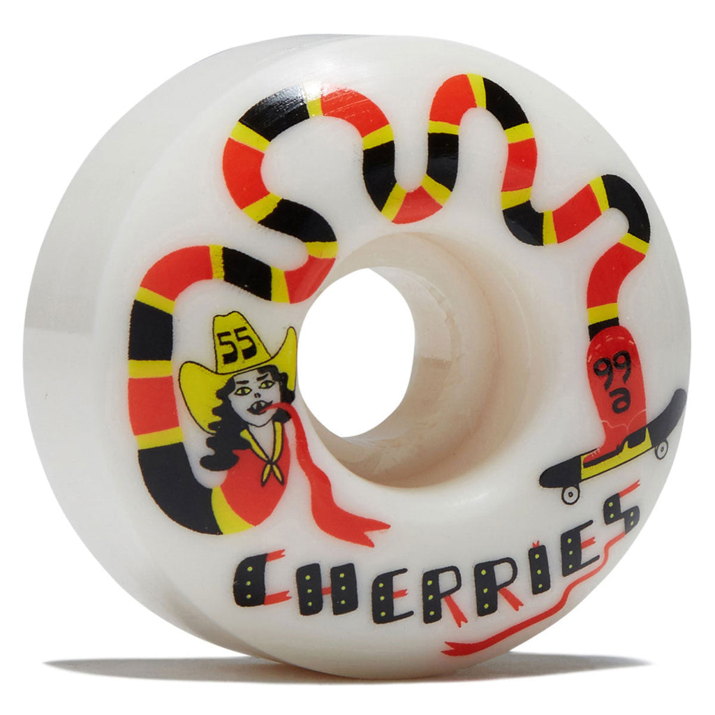 Cherries Boot Skoots Classic Shape 99a Skateboard Wheels - White - 55mm