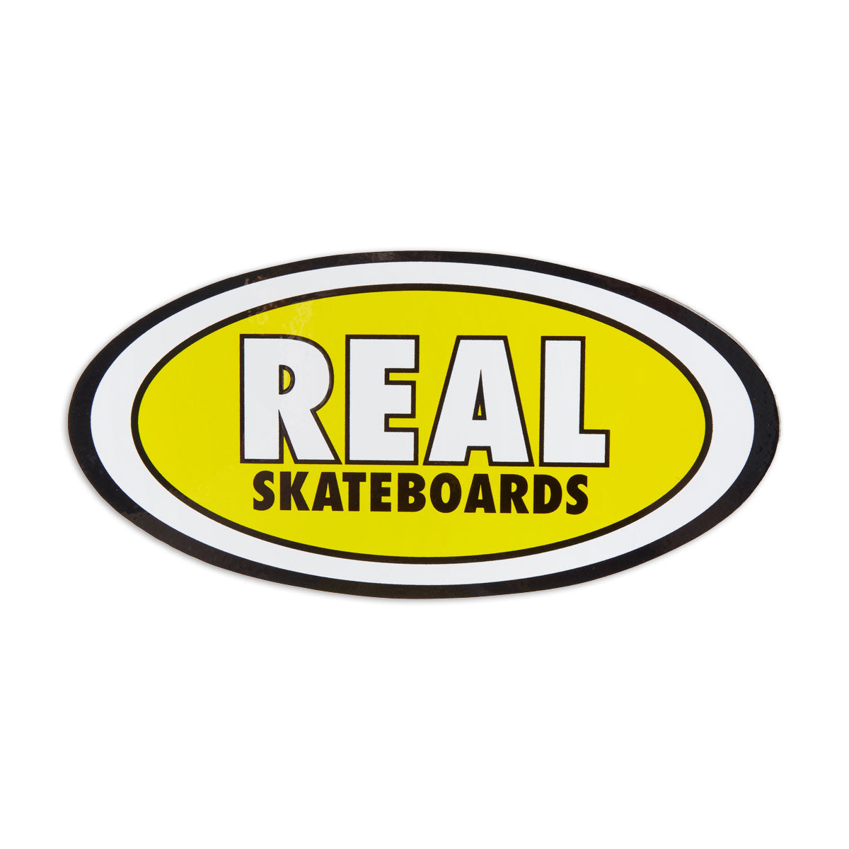 Real Staple Oval MD Sticker - Yellow