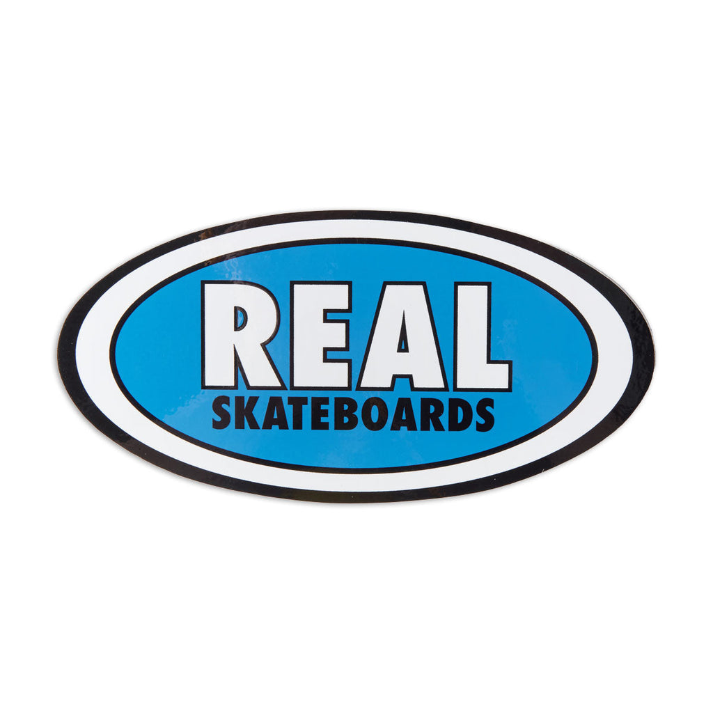 Real Staple Oval MD Sticker - Blue