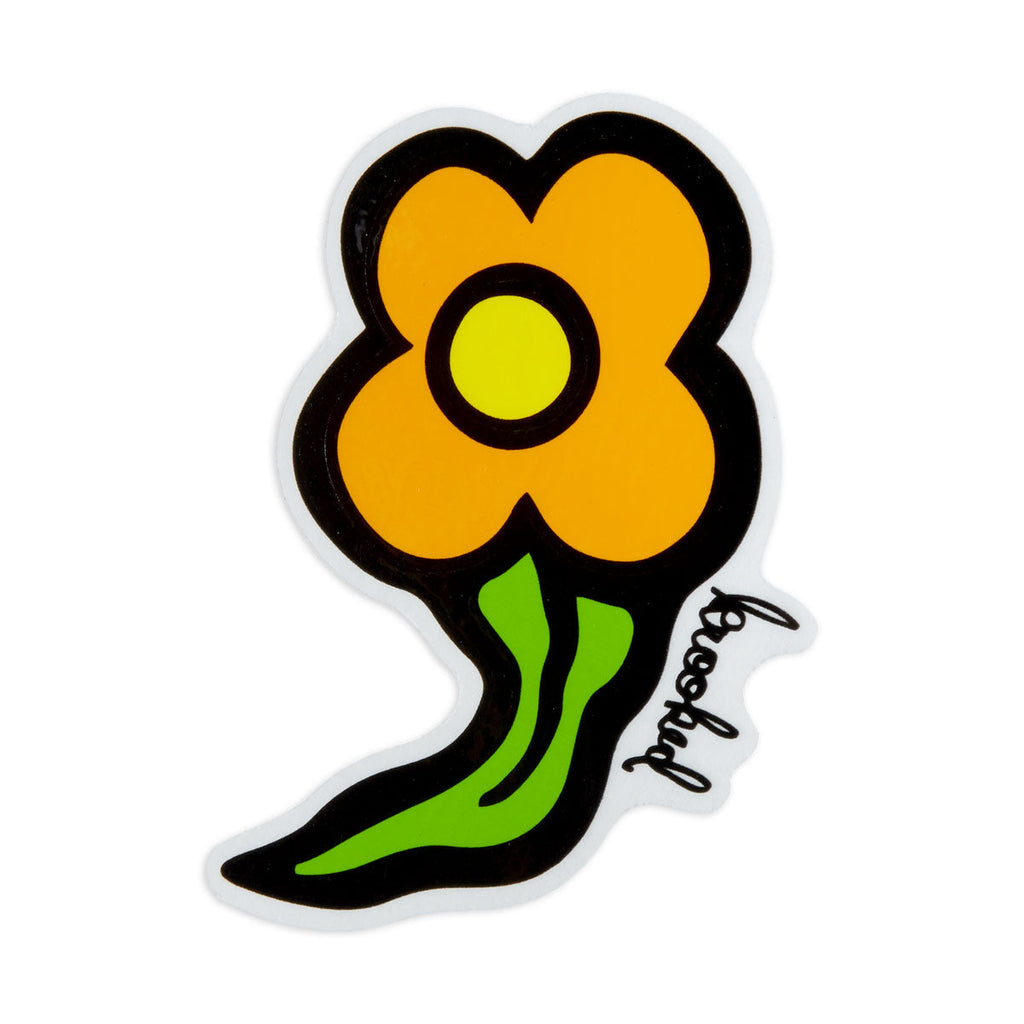 Krooked Wild Style Flowers Die-Cut MD Sticker - Orange