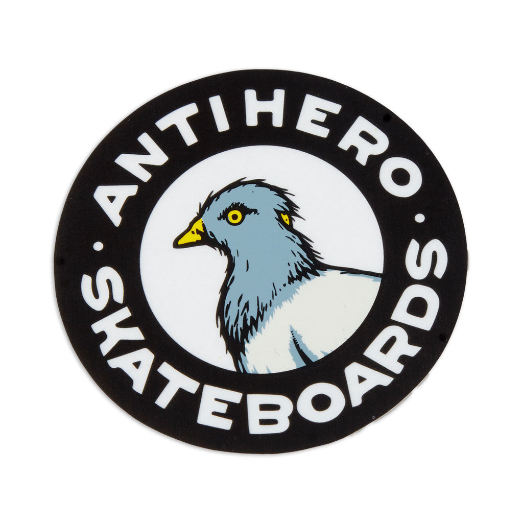 Anti-Hero Pigeon Round MD Sticker - Black