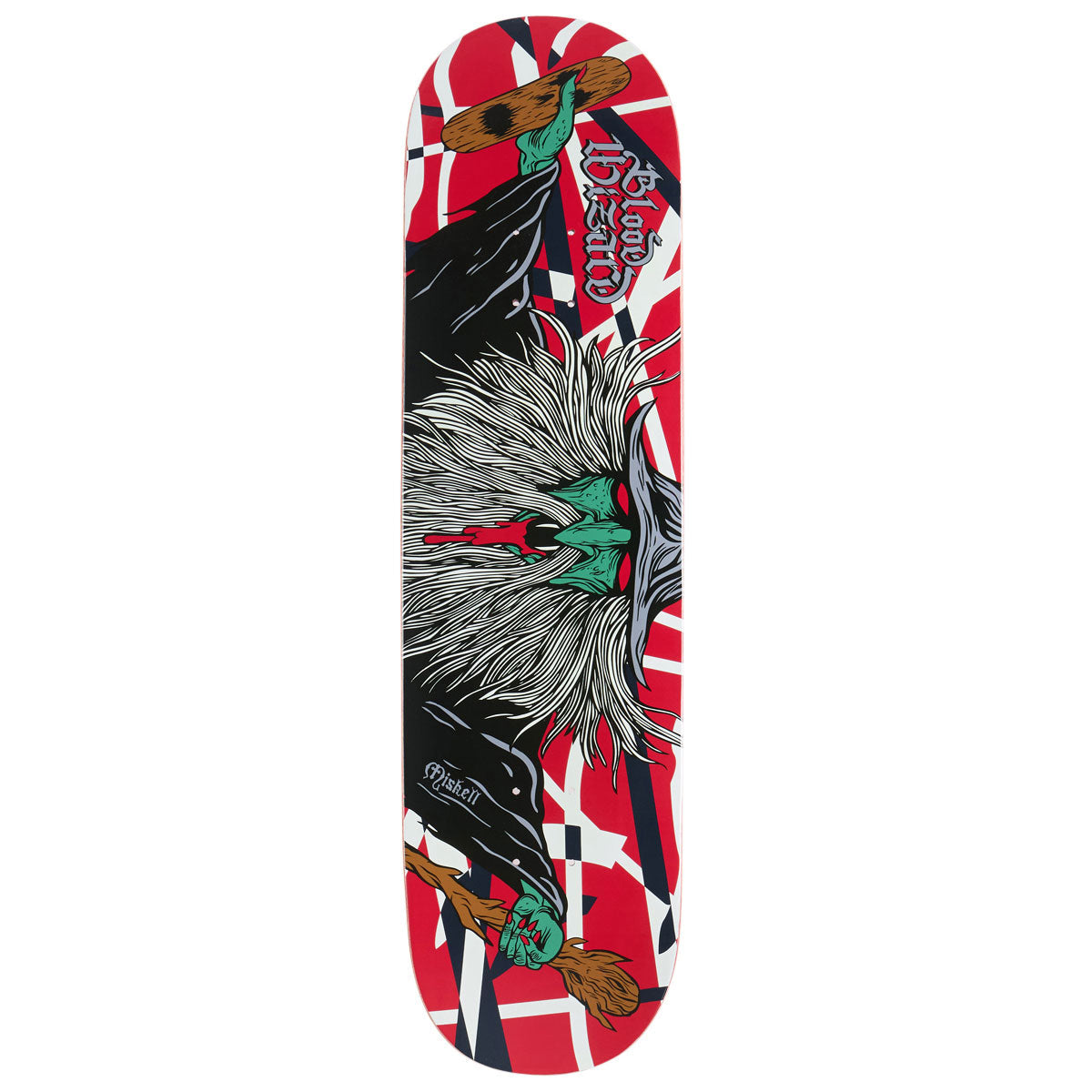 Blood Wizard Flying Wizard Miskell Skateboard Deck - 8.370"