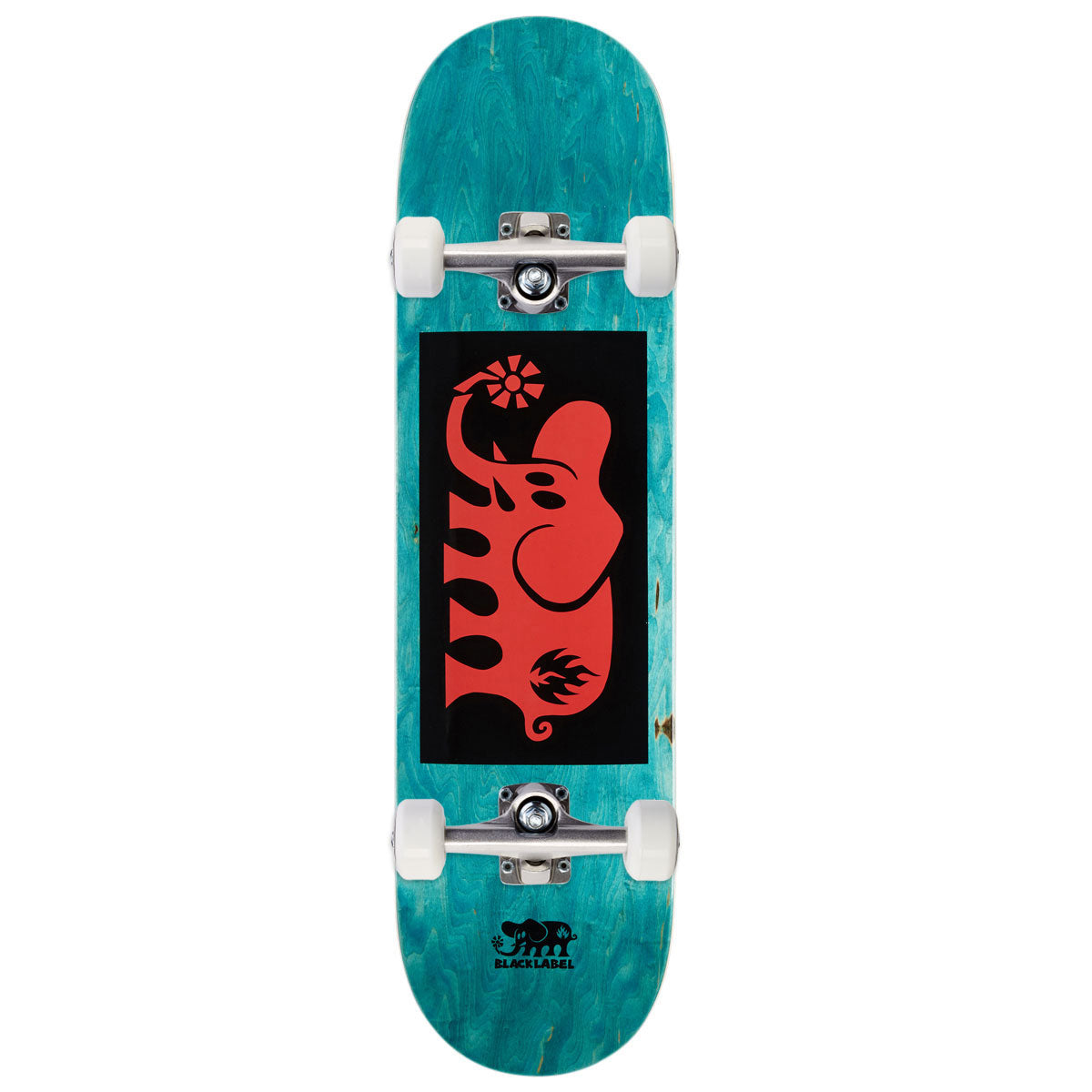 Black Label Elephant Block Skateboard Complete - Red - 8.25"