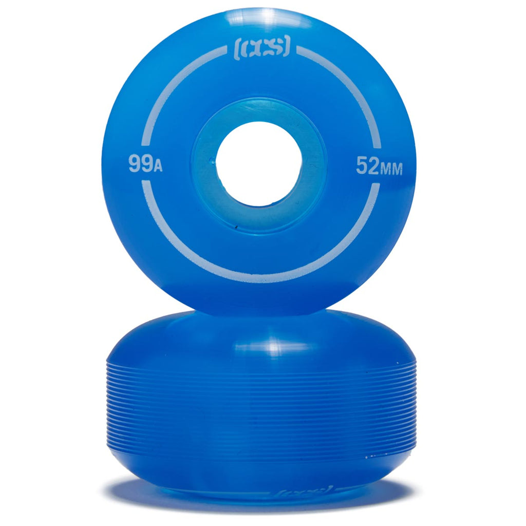 CCS Clear 99a Skateboard Wheels - Blue - 52mm