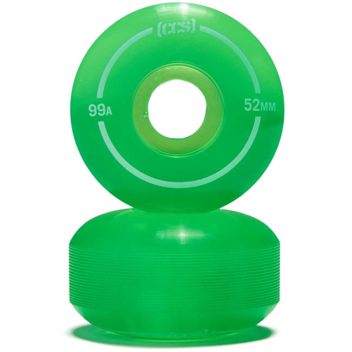 CCS Clear 99a Skateboard Wheels - Green - 52mm