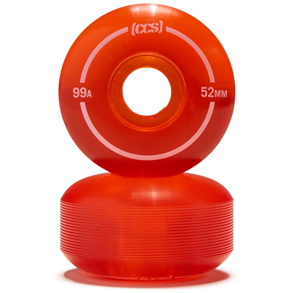 CCS Clear 99a Skateboard Wheels - Orange - 52mm