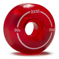 CCS Clear 99a Skateboard Wheels - Red - 52mm