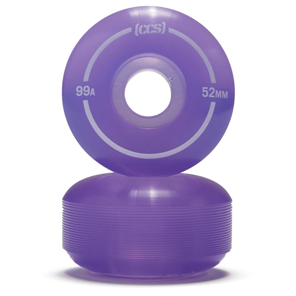 CCS Clear 99a Skateboard Wheels - Purple - 52mm