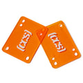 CCS Clear Skateboard Riser Pads - Orange - 1/8"