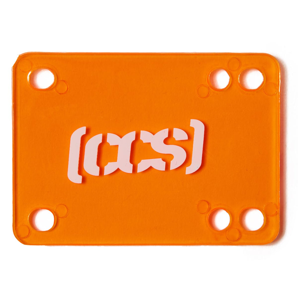 CCS Clear Skateboard Riser Pads - Orange - 1/8"