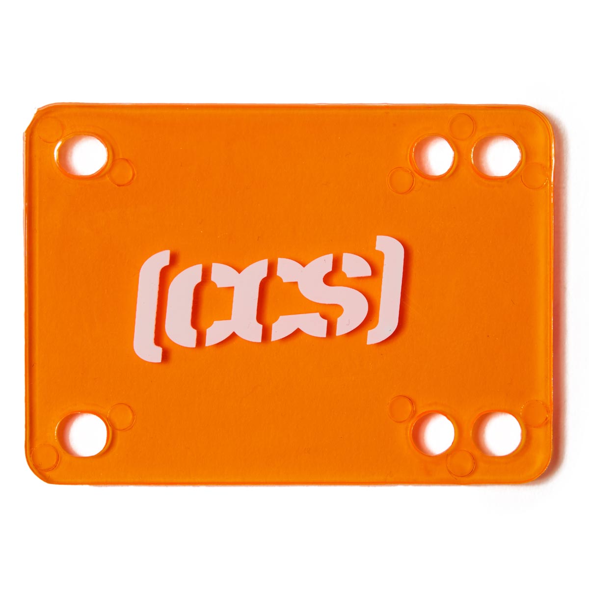 CCS Clear Skateboard Riser Pads - Orange - 1/8"